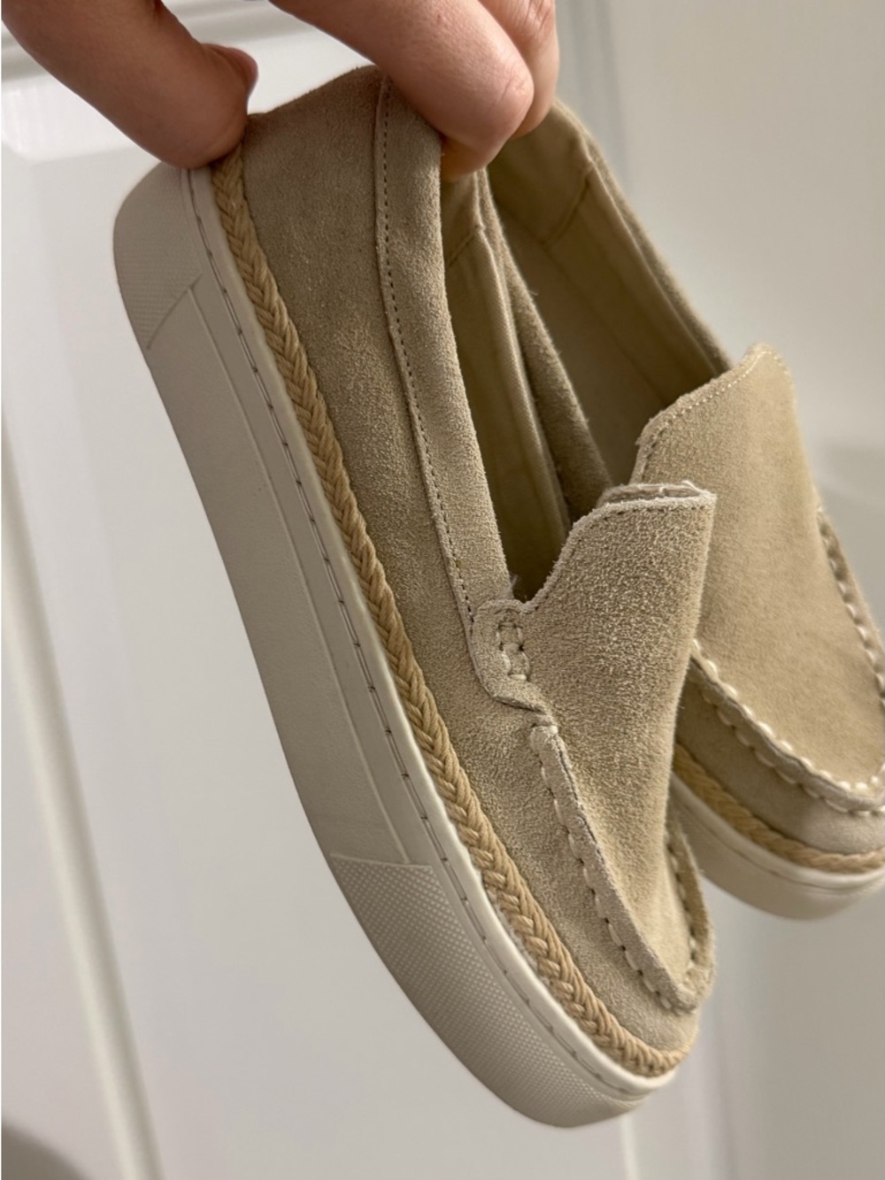 Zara Beige Suede Kids Sneakers